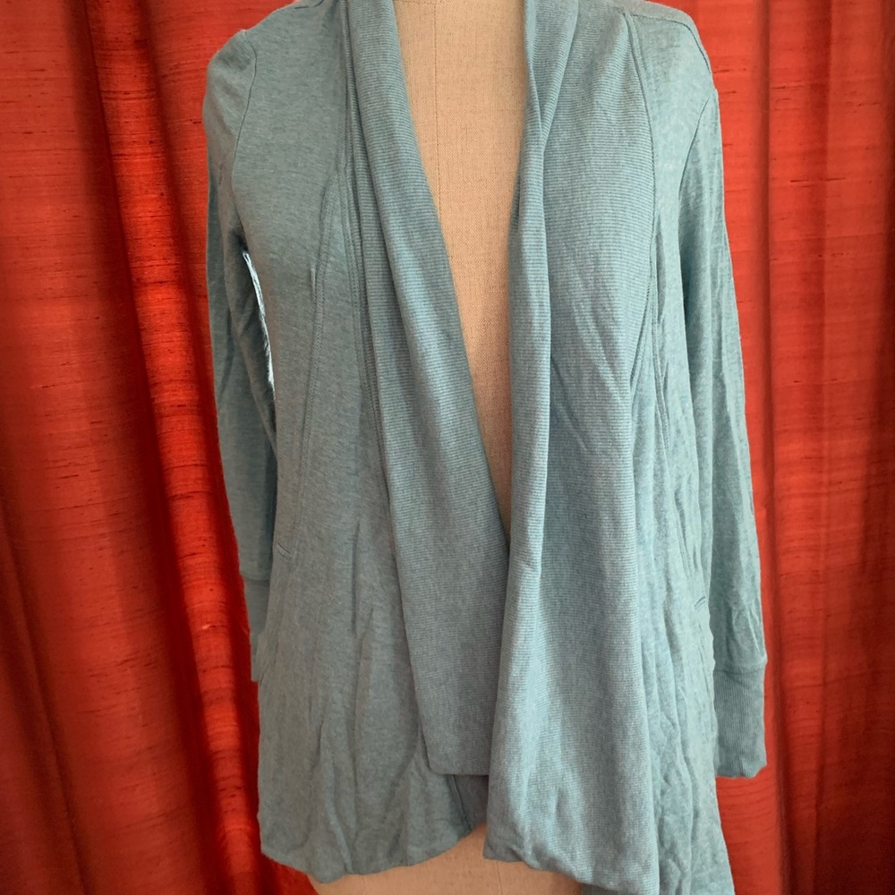 MIA Women's Cozy Draped Cardigan - Light Blue